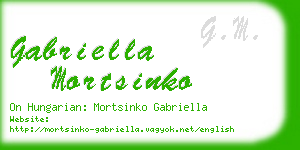 gabriella mortsinko business card